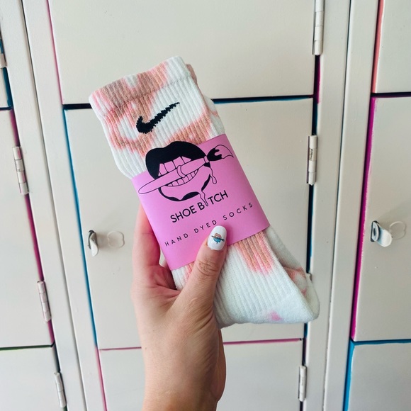 Nike Accessories - Pink and Brown Tie Dye Nike Socks | Size Medium/Large | Custom Hand Dyed